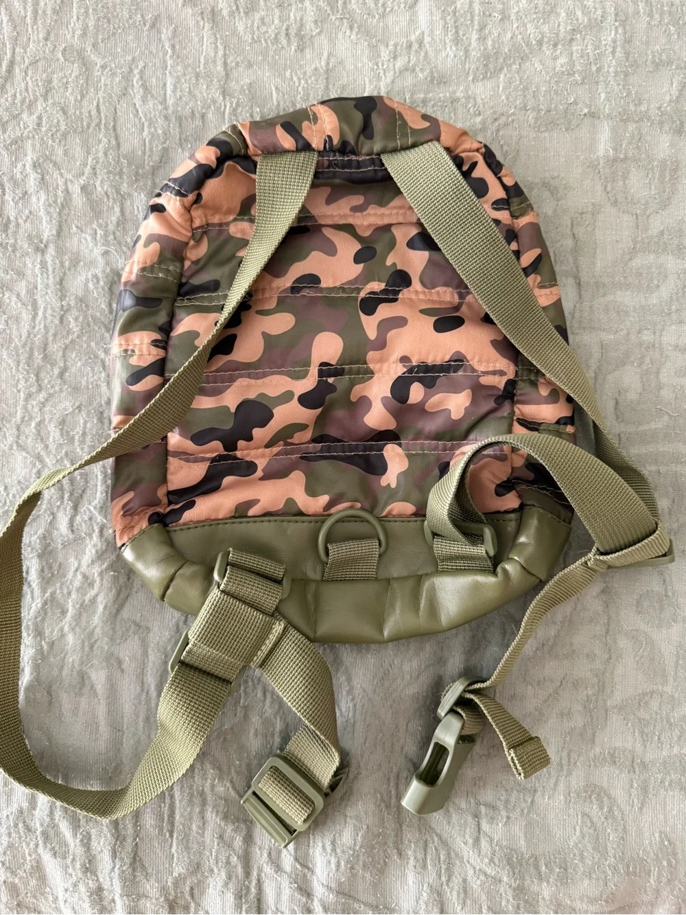 Camouflage Mini Nuby Backpack Sling Bag - Green/Brown Camo